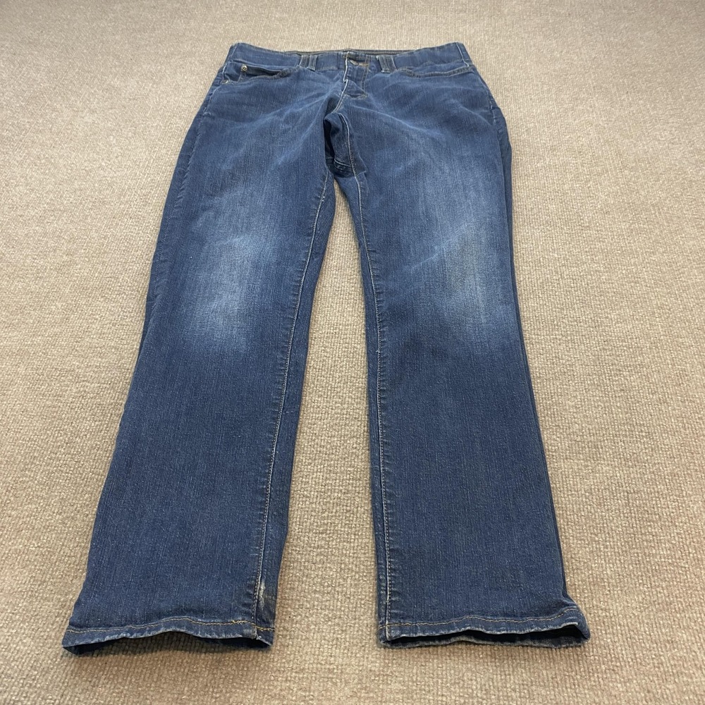 Lee Extreme Motion Athletic Jeans Mens 33x32 Blue Wash Straight Stretch Denim